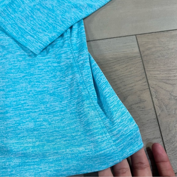 Under Armour Women's Tech Twist Half Zip Heathered Blue Long Sleeve Shirt - Picture 13 of 13